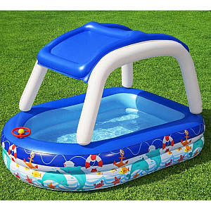 Бассейн надувной Bestway Sea Captain 54370 с навесом от солнца 213*155*132 cм 282 л