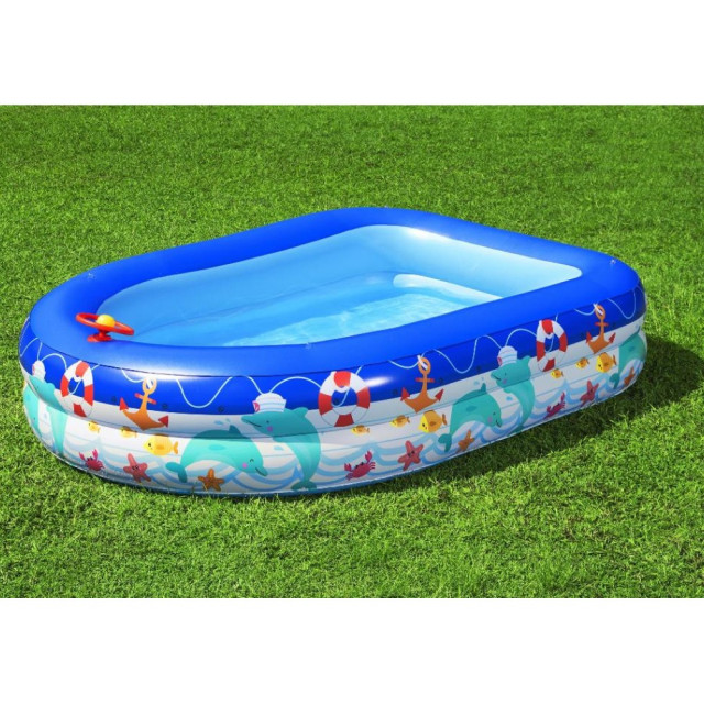 Бассейн надувной Bestway Sea Captain 54370 с навесом от солнца 213*155*132 cм 282 л