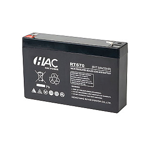 Батарея аккумуляторная HAC RT670 F1 6V/7Ah 151*34*94 мм 1 кг