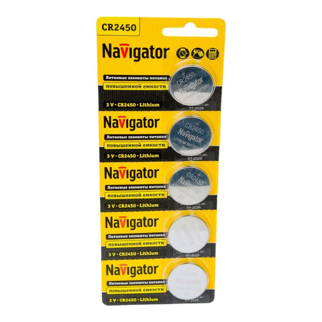 Элемент питания Navigator 94 766 NBT-CR2450-BP5