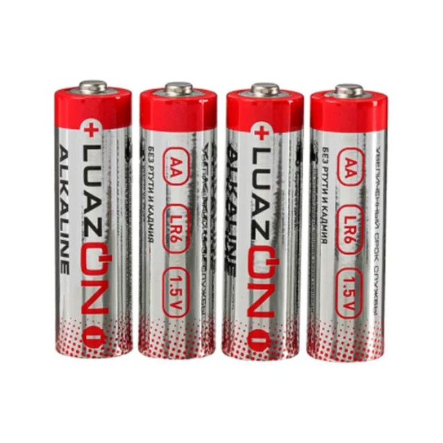 Батарейка LuazON AA LR6 спайка алкалиновая