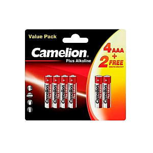 Батарейка Camelion LR03 BP4+2 Plus Alkaline 1.5В 6/72/576 К