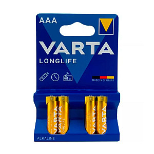 Батарейка Varta Longlife AAА LR03 Alkaline BL 4 4/40/200 К