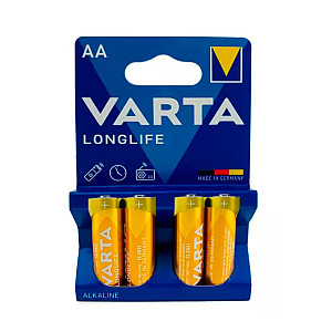 Батарейка Varta Longlife AA LR6 Alkaline BL 4 4/80/400 К