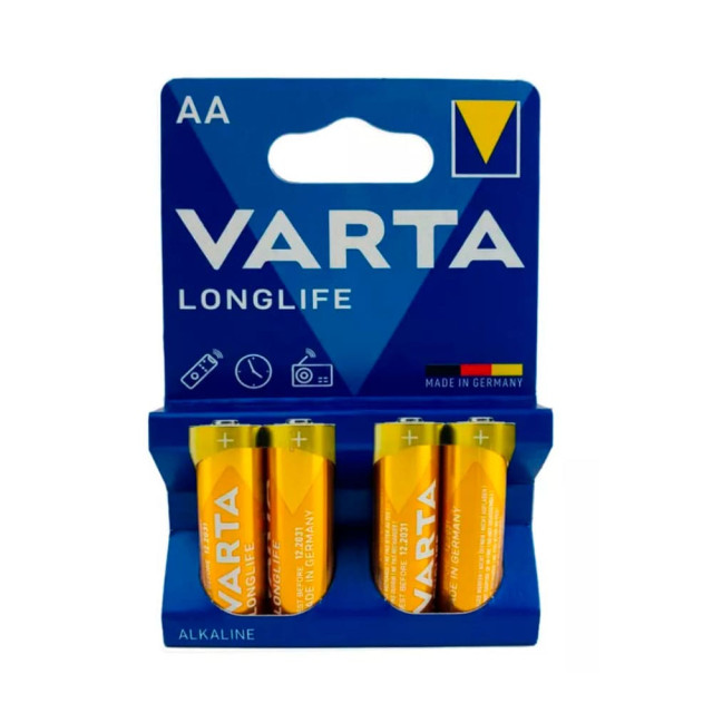 Батарейка Varta Longlife AA LR6 Alkaline BL 4 4/80/400 К
