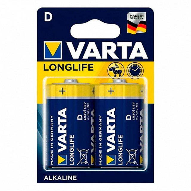 Батарейка Varta Longlife 2 D/LR20 BL2 2/20/100 К