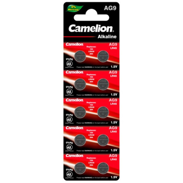Батарейка Camelion AG 9-BP10 Mercury Free (без ртути) 100/3600 К