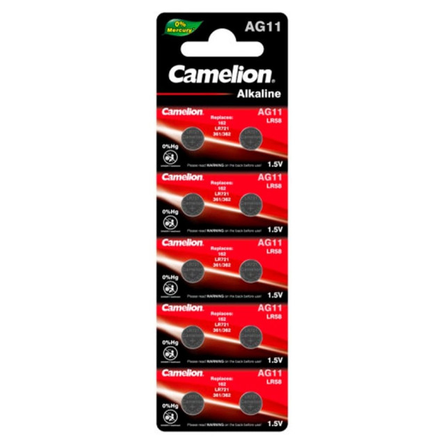 Батарейка Camelion AG 11-BP10 Mercury Free (без ртути) 100/3600 К