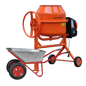 Комплект Бетоносмеситель Skiper CM-150 и тачка строительная Skiper 2*125 Profi