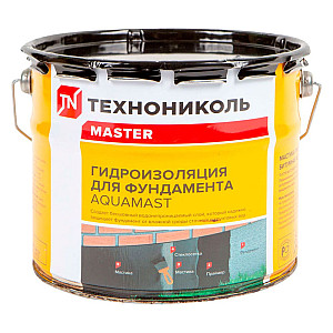 Мастика битумная ТехноНиколь AquaMast гидроизоляция для фундамента 3 кг