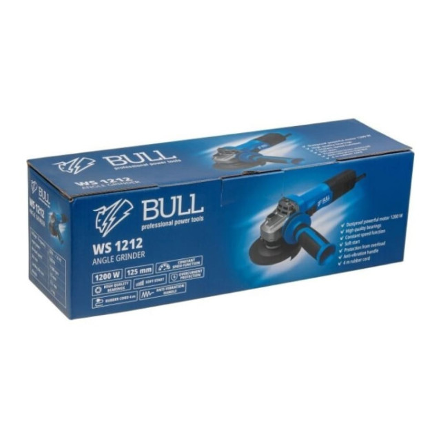 Угловая шлифмашина Bull WS 1212 1333513 одноручная