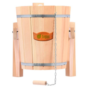 Обливное устройство Банные штучки Русский душ 33203 кедр с пластиковой вставкой 14 л