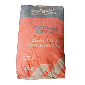 Цемент БЦК Портландцемент ЦЕМ 1 42,5 Н (Д0) 25 кг