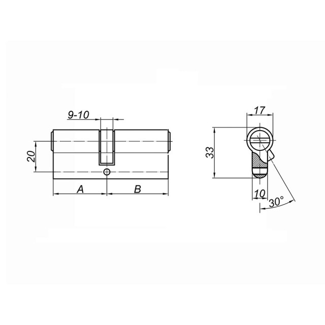 Цилиндровый механизм Palladium ZN 80 C ET SN