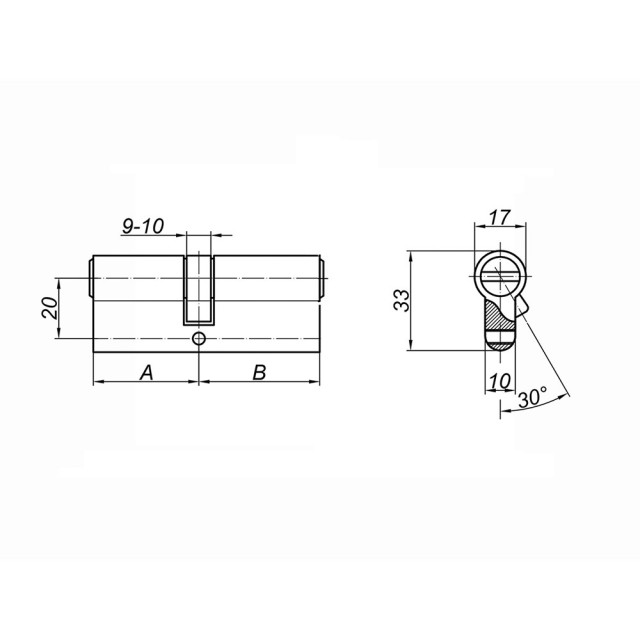 Цилиндровый механизм Palladium ZN 60 C ЕТ PB