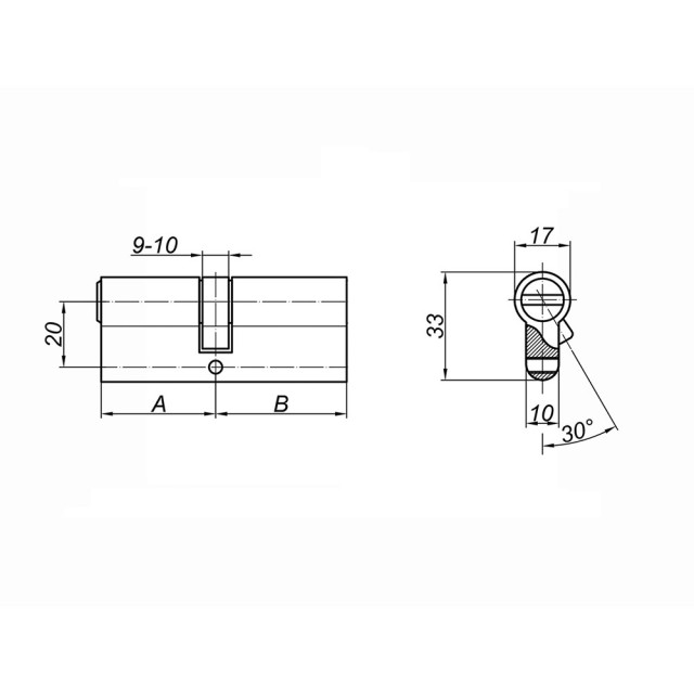 Цилиндровый механизм Palladium ZN 80 (35*45) C ET SN