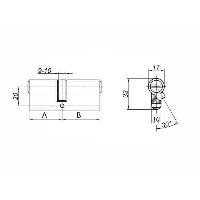 Цилиндровый механизм Palladium ZN 110 55*55 C ЕТ SN