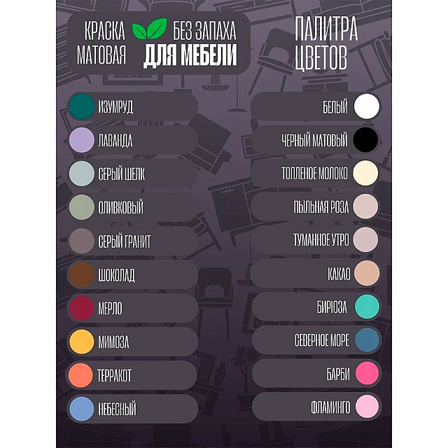 Краска для мебели Solex белый 0.75 кг