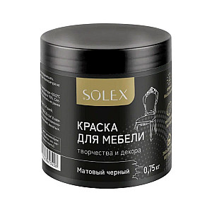 Краска для мебели Solex черный матовый 0.75 кг