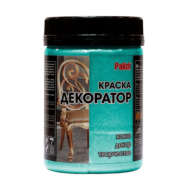 Краска-колер Palizh Декоратор акриловая №175 изумруд металлик 0.25 кг