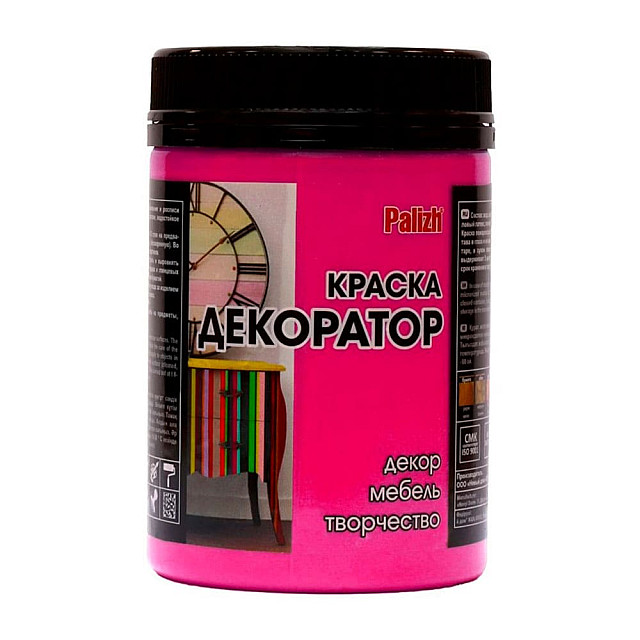 Краска-колер Palizh Декоратор акриловая №108 ярко-розовый 0.32 кг
