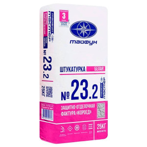 Штукатурка Тайфун Мастер №23.2 с фактурой Короед 2.0 мм белая 25 кг