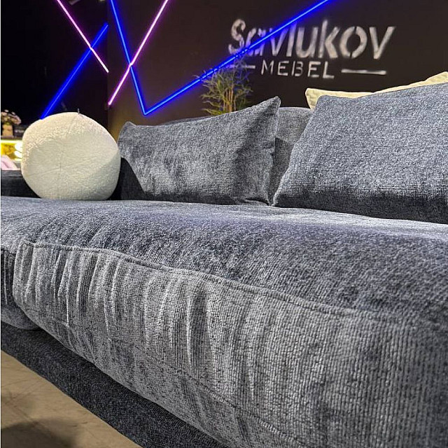 Диван Savlukov Galaxy Мебельтекс Genesis 15 Deep Blue 2.45*1.02 м