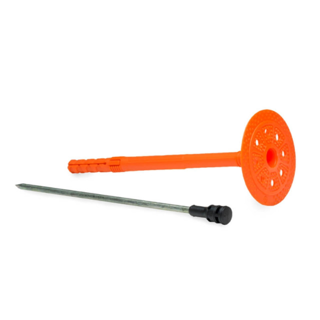 Держатель теплоизоляции ЕКТ VZ011327 10*160 мм со стальным гладким гвоздем с термо-заглушкой DTM-N+GT-MT