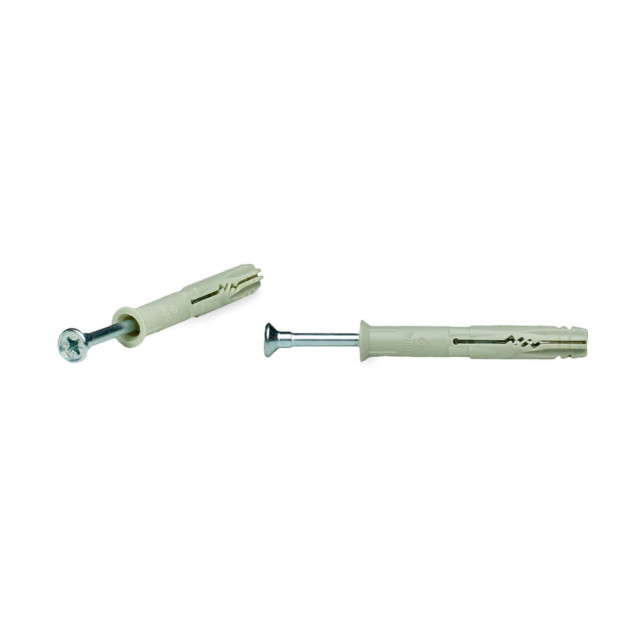 Дюбель быстрого монтажа ЕКТ BW000013 8*45 мм с гвоздевым шурупом потай нейлон 100 шт