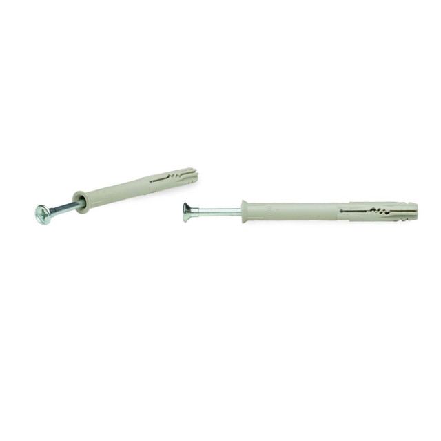 Дюбель быстрого монтажа ЕКТ BW000019 8*80 мм с гвоздевым шурупом потай нейлон 50 шт