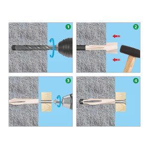 Дюбель для пенобетона ЕКТ B009400 10*60 мм 20 шт