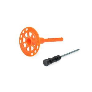 Дюбель тарельчатый ЕКТ VZ012130 8*100 мм со стальным гладким гвоздем 10 шт