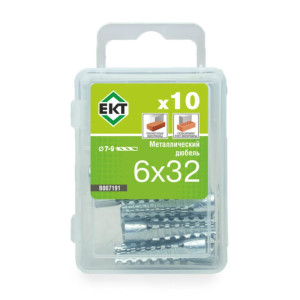 Дюбель металлический ЕКТ B007191 универсальный 6*32 мм 10 шт