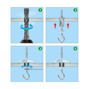 Дюбель складной пружинный ЕКТ B0011706 полукольцо 6*102 мм