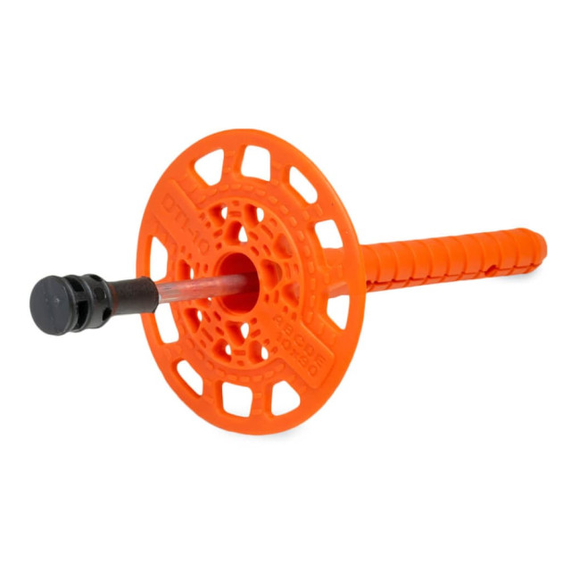 Дюбель тарельчатый ЕКТ VE012848 10*90 мм со стальным гвоздем и термоголовкой DTI-10 450 шт