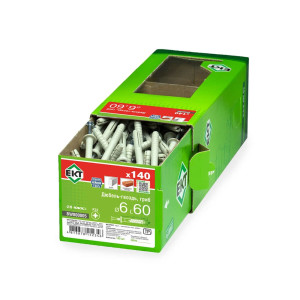 Дюбель-гвоздь ЕКТ GL 6*60 гриб нейлон ЕКТ в коробке с окном 140 шт