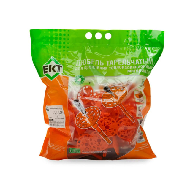 Держатель теплоизоляции ЕКТ B010077 10*180 мм с полиамидным гвоздем DTI-10P 50 шт