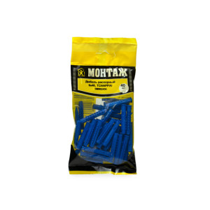 Дюбель распорный Монтаж BM002456 6*40 мм TCHAPPAI 40 шт