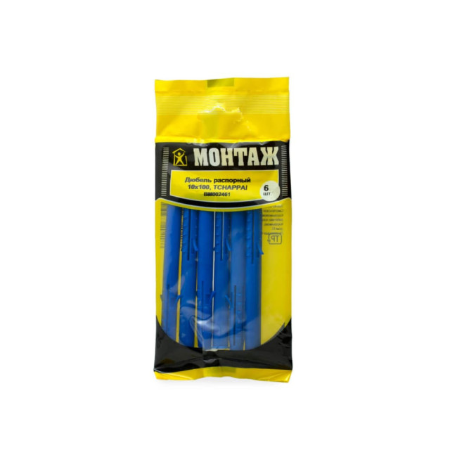 Дюбель распорный Монтаж BM002461 10*100 мм TCHAPPAI 6 шт