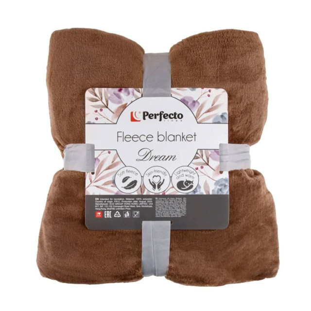 Покрывало Perfecto Linea Dream 60-150203 флисовое 150*200 см коричневое