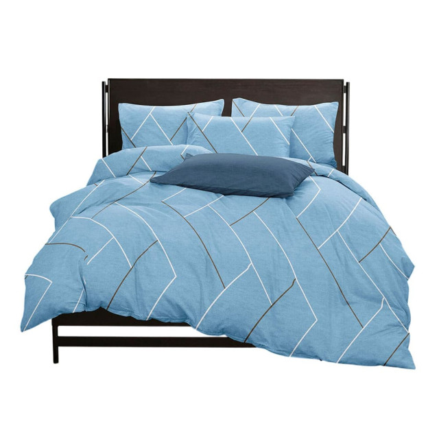 Комплект постельного белья СонМаркет 004-19 2-спальный с простынью на резинке