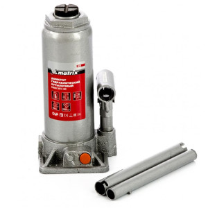 Домкрат гидравлический Matrix 50766 бутылочный 8 т высота подъема 230-457 мм