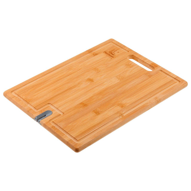 Доска разделочная Perfecto Linea Bamboo 35-395301 из бамбука с точилкой для ножей 39.5*30*1.5 см