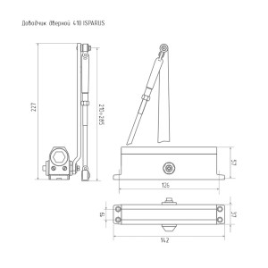 Доводчик Нора-М 410 Isparus 15-60 кг морозостойкий белый