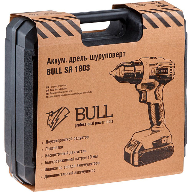 Дрель-шуруповерт Bull SR 1803 0329105 аккумуляторная