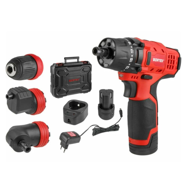 Дрель-шуруповерт Wortex BD 1215 LiSET аккумуляторная 2 насадки
