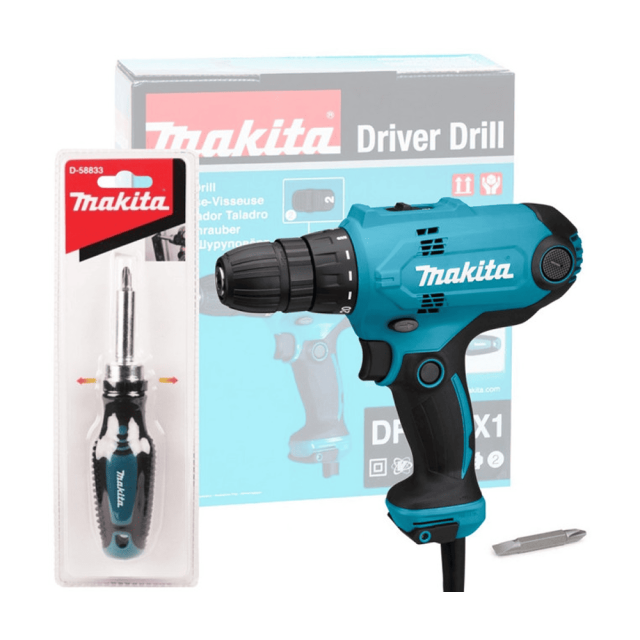Дрель-шуруповерт Makita DF0300X1 и отвертка D-58833