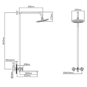 Душевая система AV Engineering AVROL15-D35 вентильная (тип I)