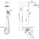 Душевая система AV Engineering JAS AVJAS16-A080-335 D40
