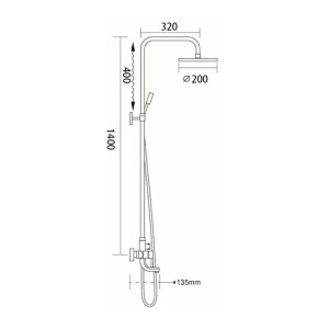 Душевая система Frap F2418 хром